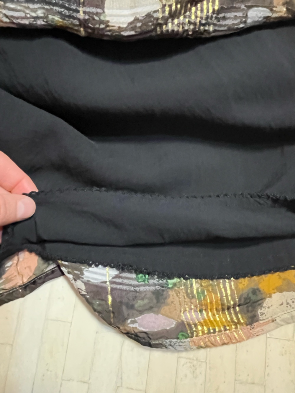 Anthropologie Multicolor Metallic Gold Long Sleeve Maxi Dress size Medium - Picture 10 of 12